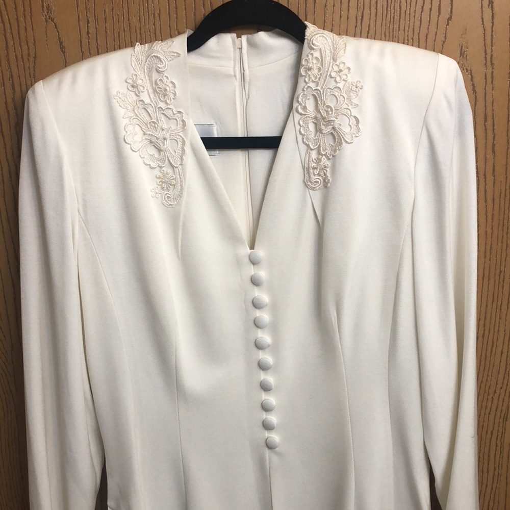 Danny and Nicole Rare Vintage suit dress with brocade - Picture 2 of 11